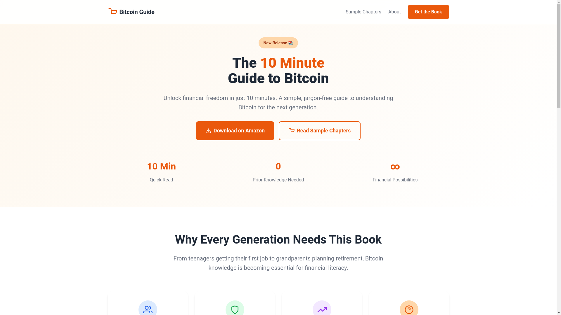 website screenshot of https://the10minuteguidetobitcoin.pages.dev/
