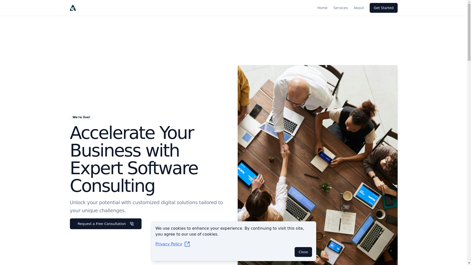 website screenshot of https://consulting-website-9mc.pages.dev/
