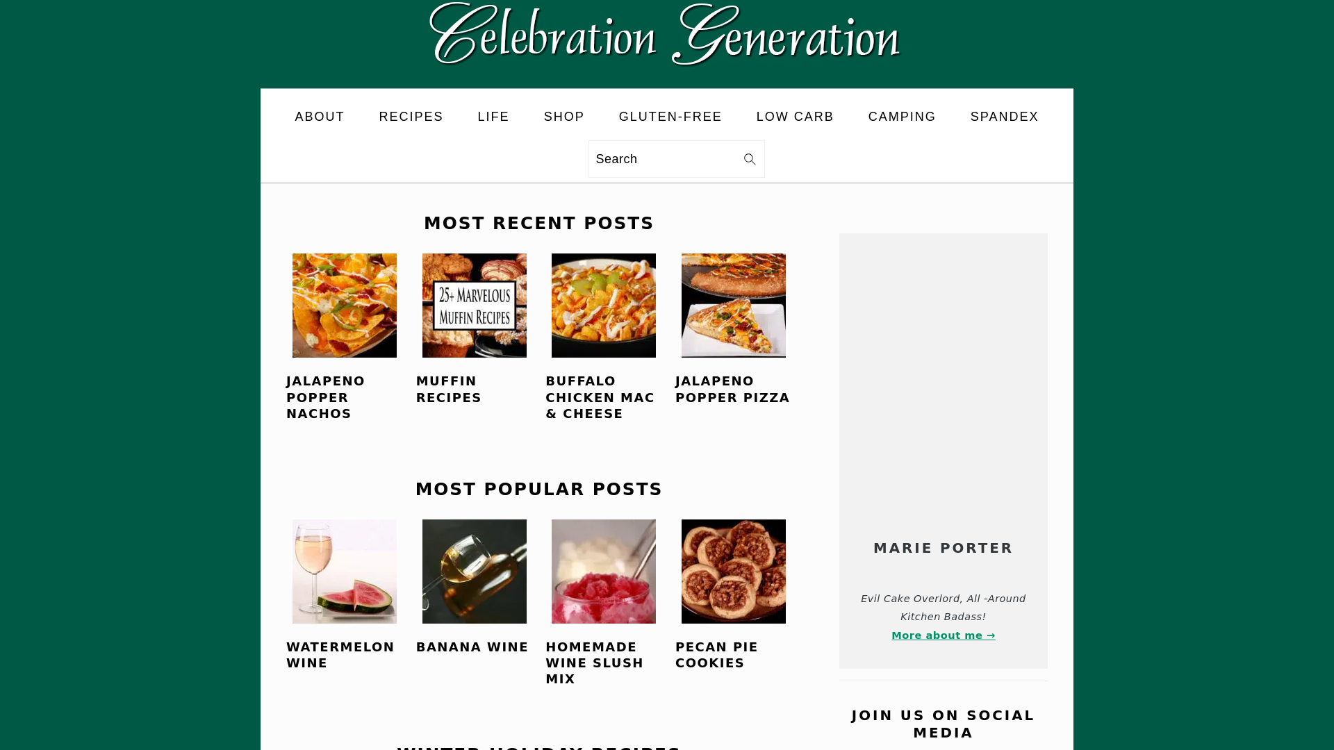 website screenshot of https://celebrationgeneration.com/