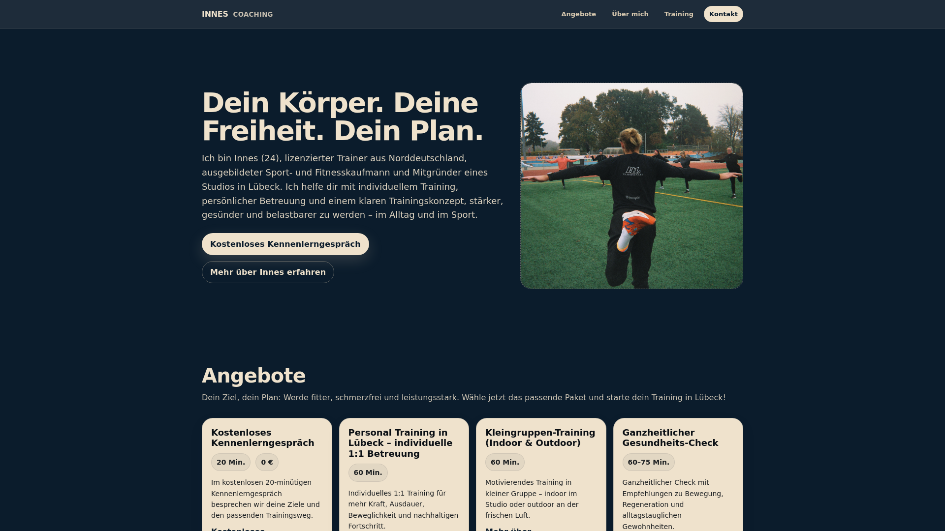 website screenshot of https://innes-kistner.de/