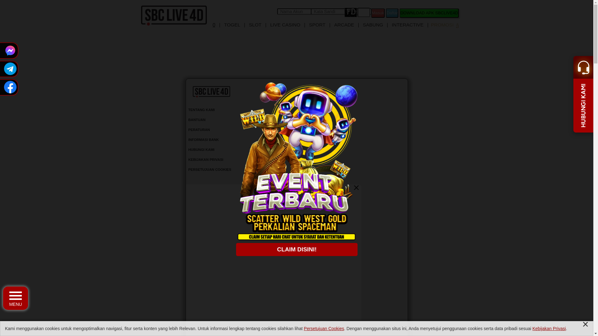 website screenshot of https://sbclive4dbosku.com/