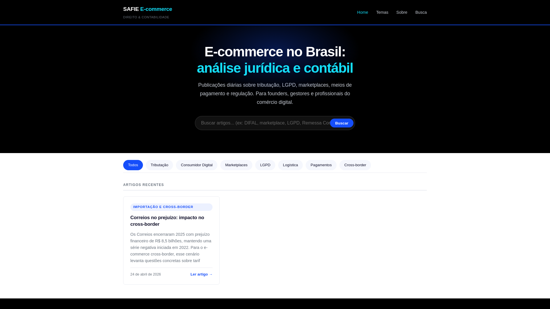 website screenshot of https://safie-blog-ecommerce.pages.dev/