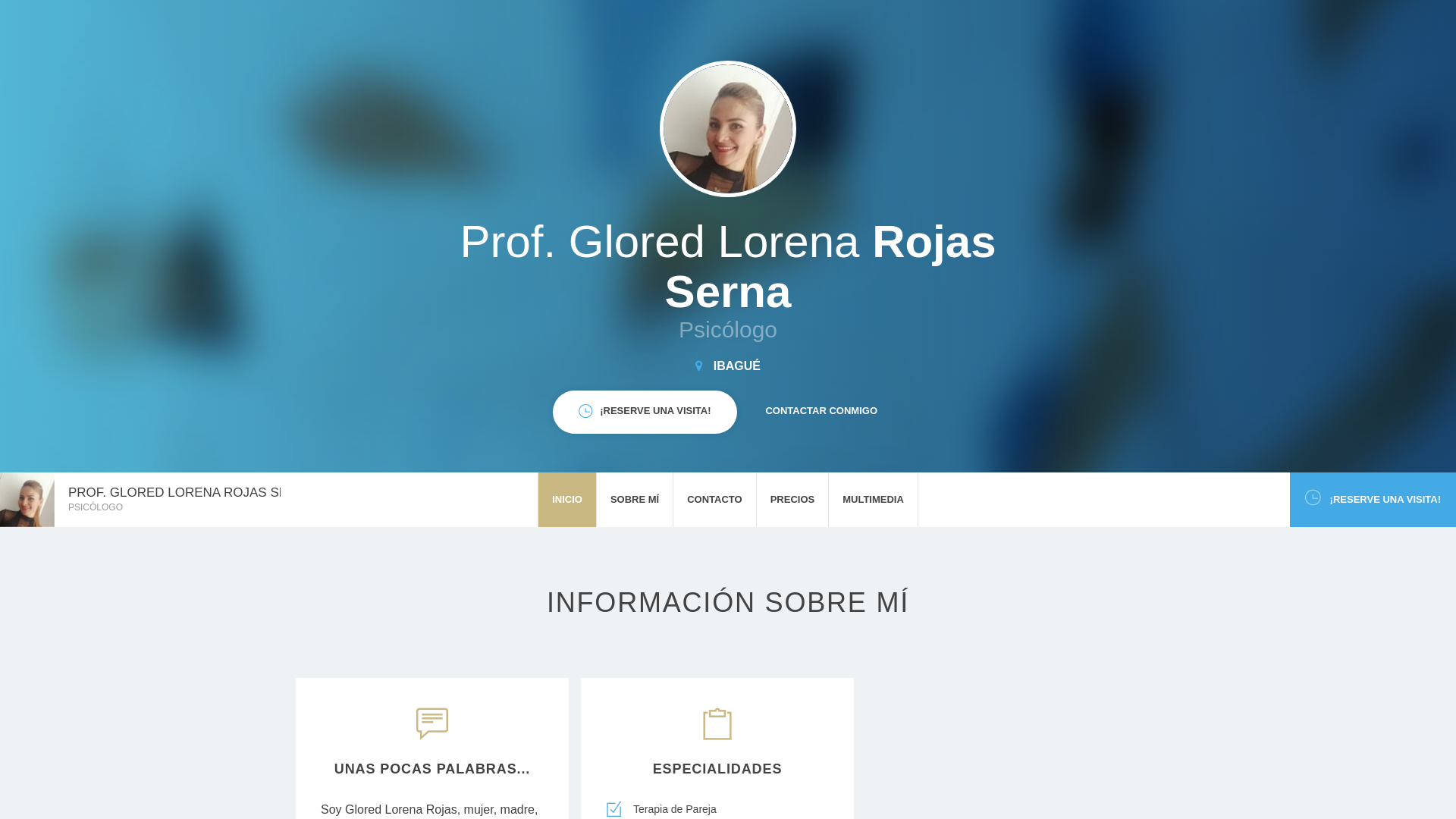 website screenshot of https://gloredrojaspsicologa.com/