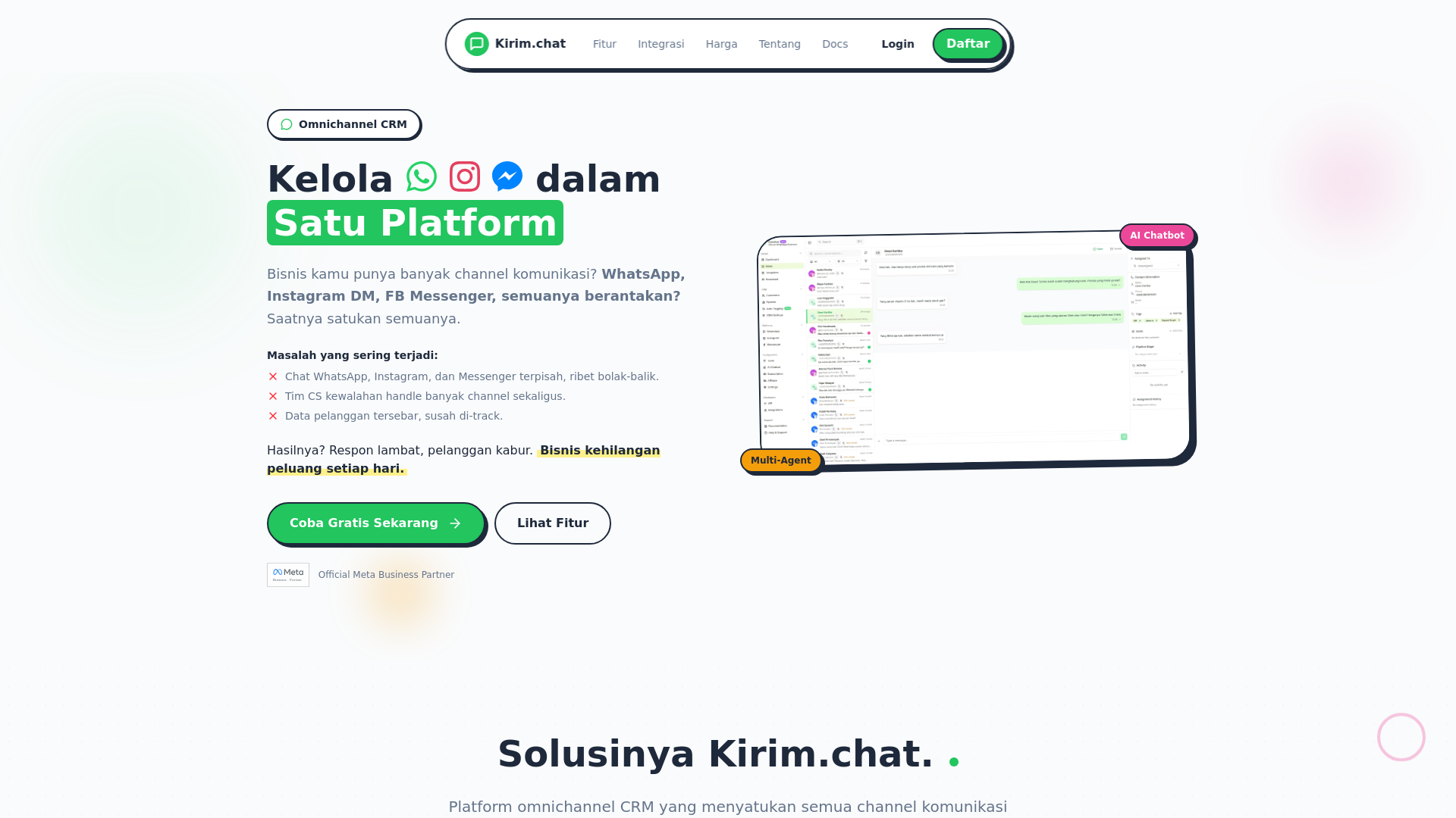 website screenshot of https://lp-kirimchat-demo.pages.dev/
