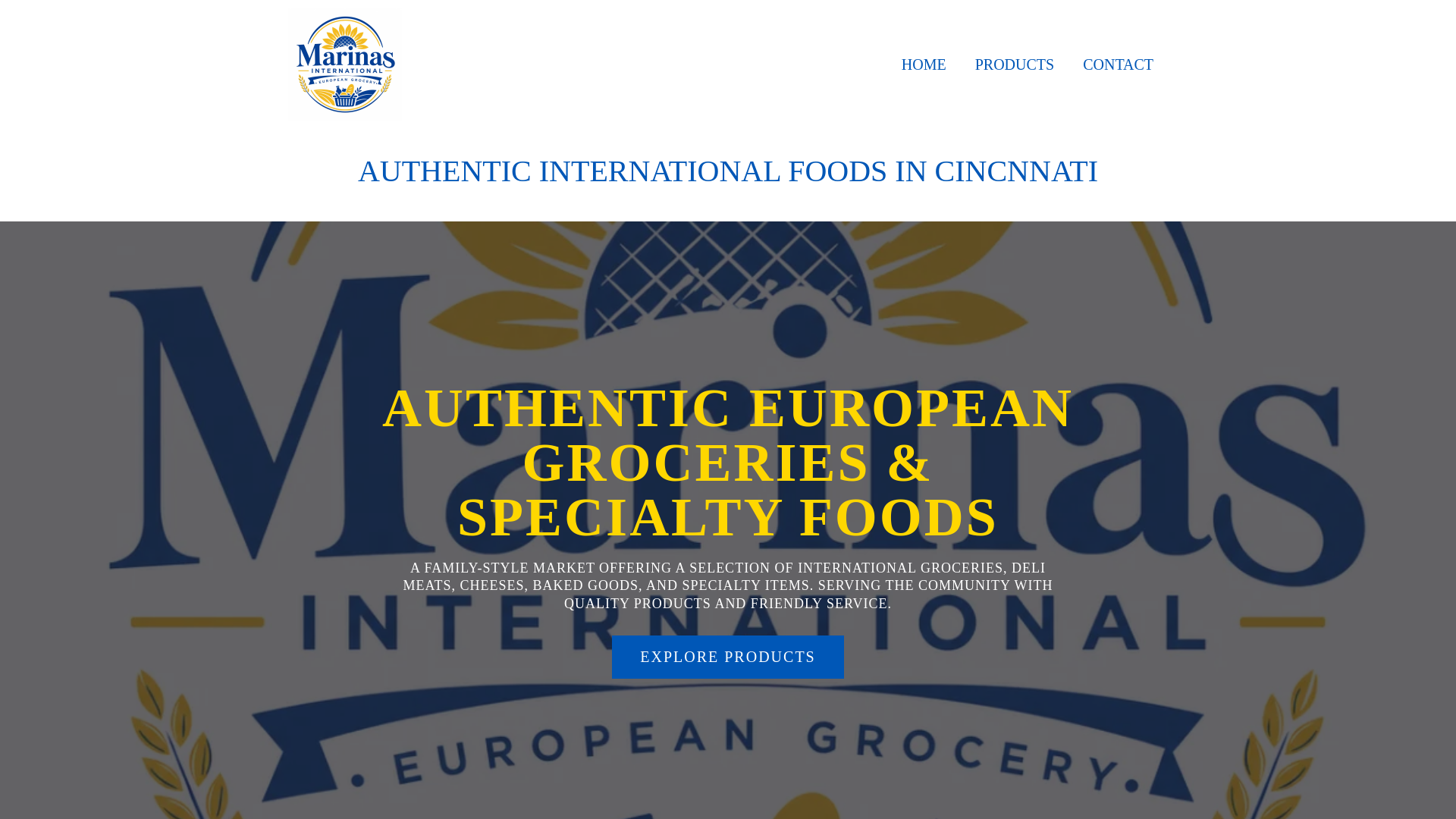 website screenshot of https://marinasdelicincinnati.com/