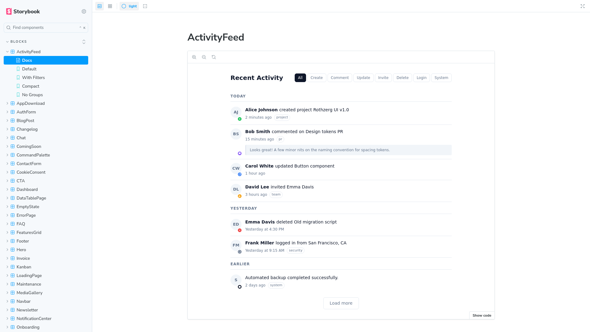 website screenshot of https://rothzerg-ui-storybook.pages.dev/