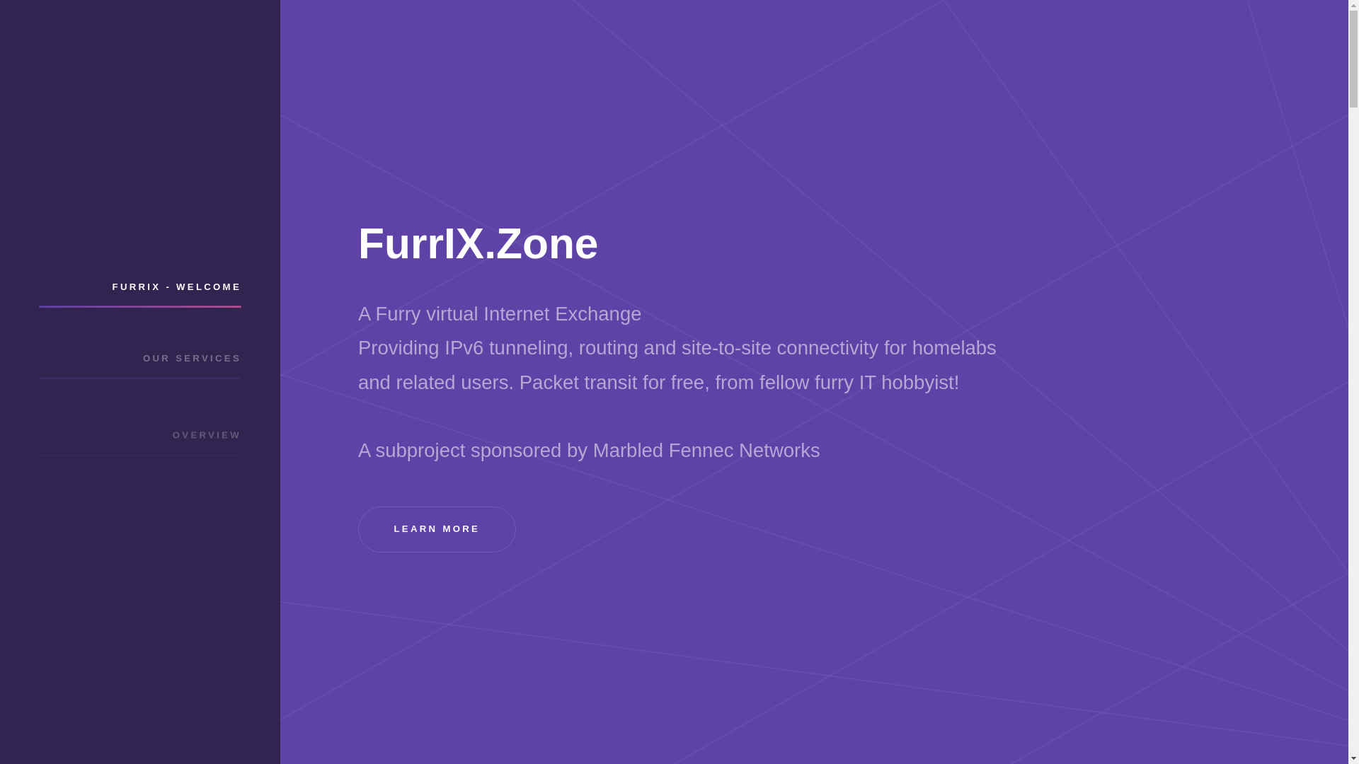 website screenshot of https://furrix.zone/