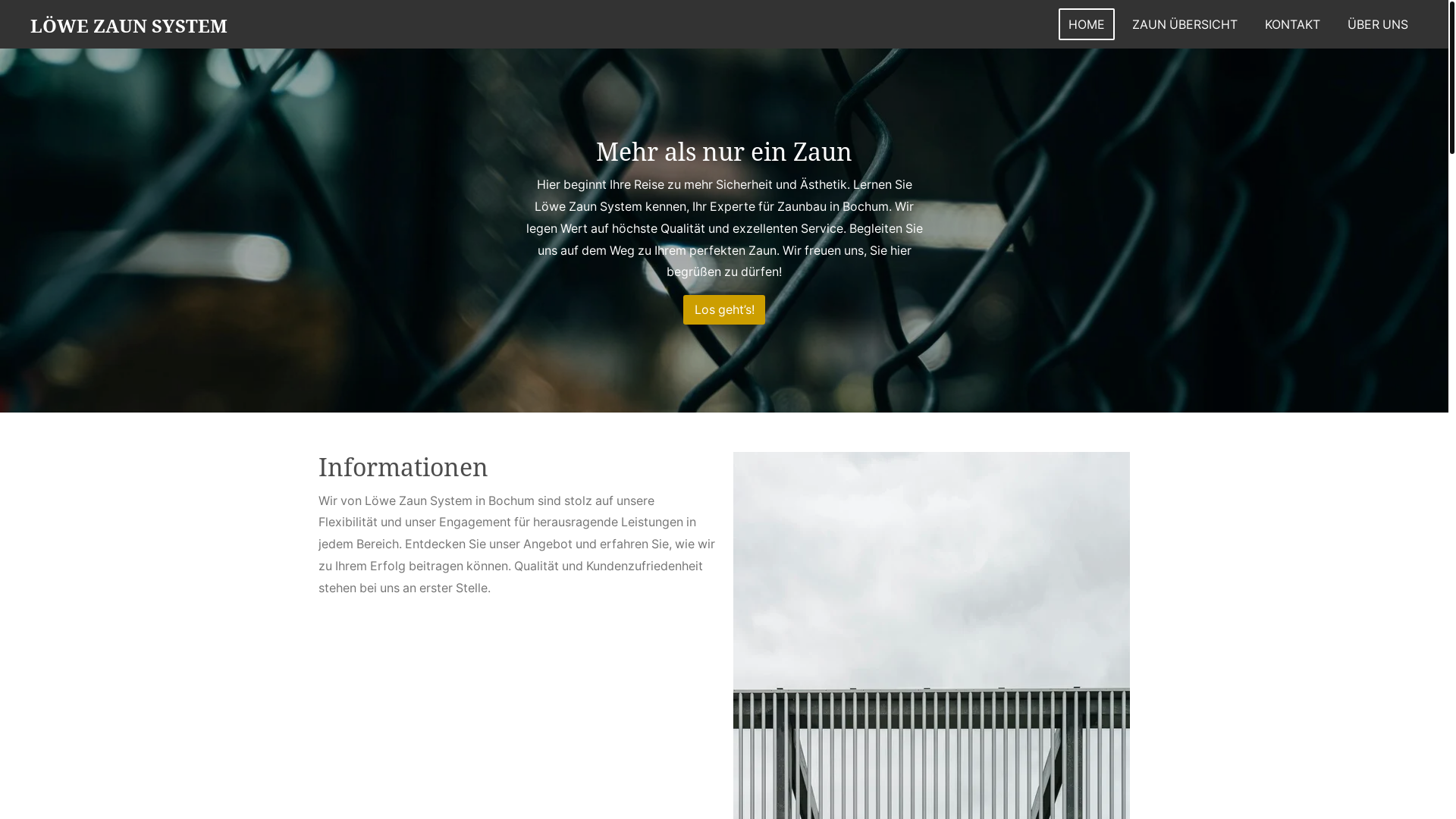 website screenshot of https://loewezaunsystem.de/