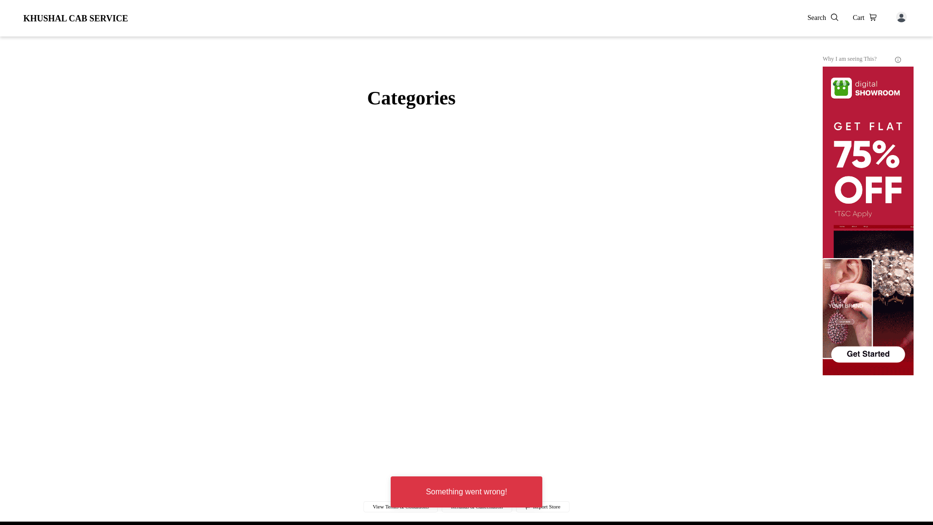 website screenshot of https://khushalcabservice.top/