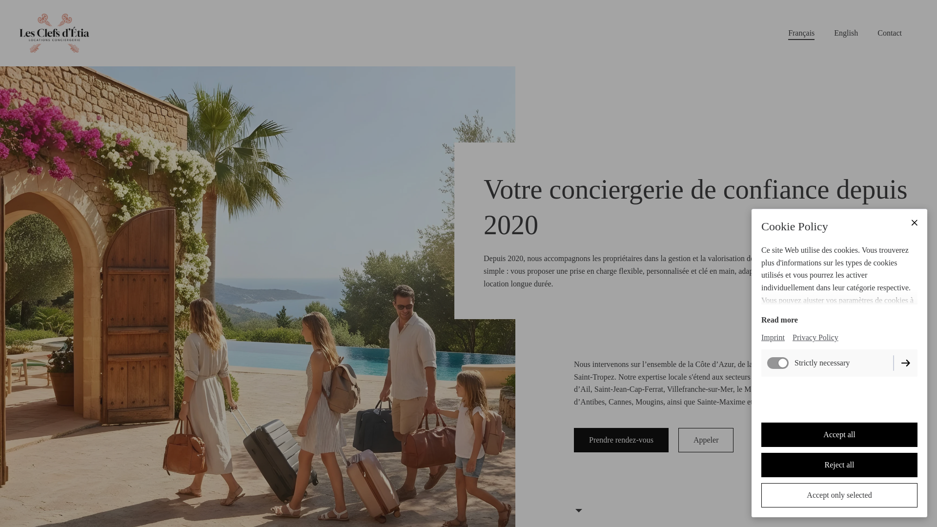 website screenshot of https://lesclefsdetia.com/