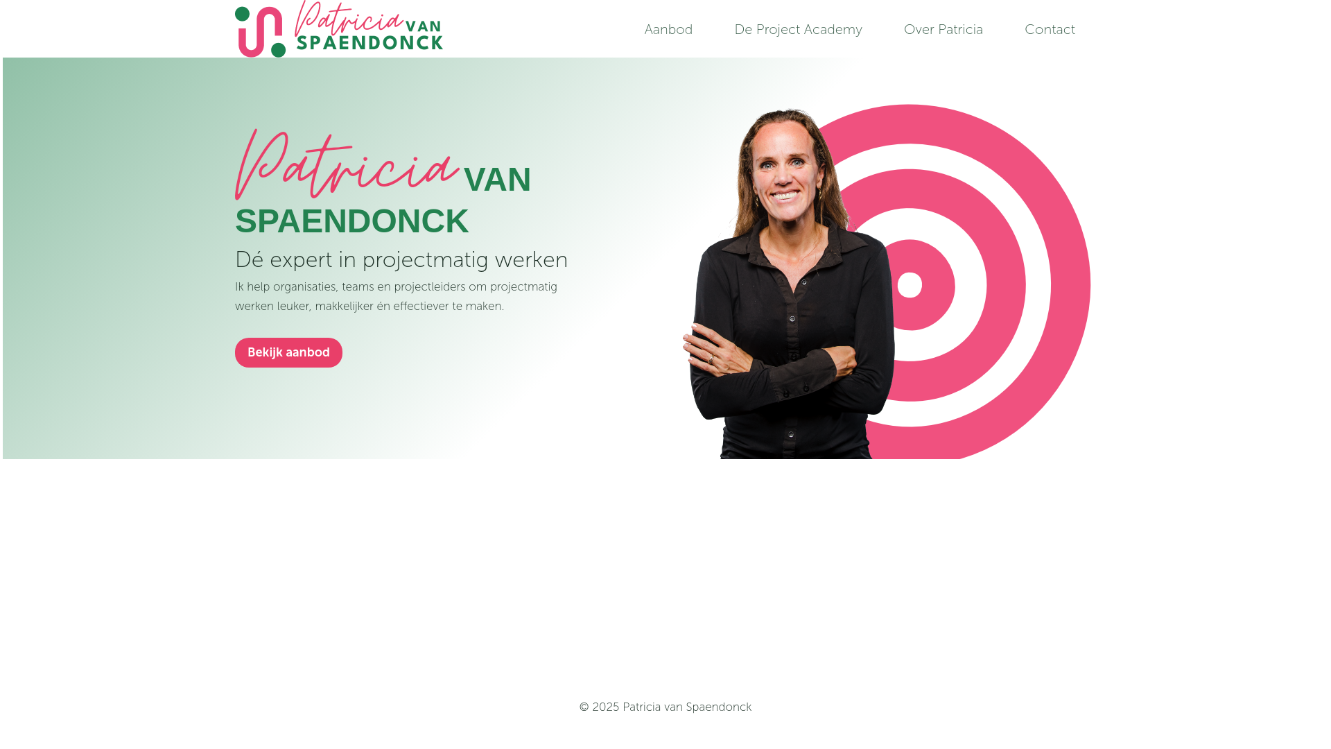 website screenshot of https://patriciavanspaendonck.nl/