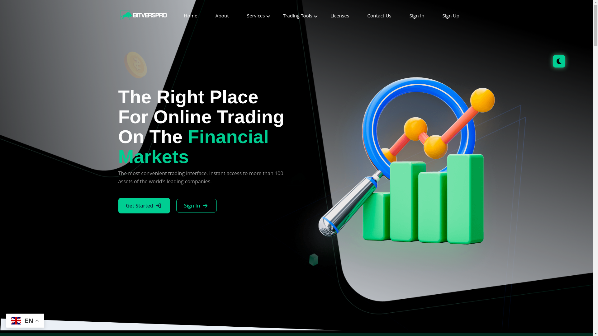 website screenshot of https://bitversp.com/