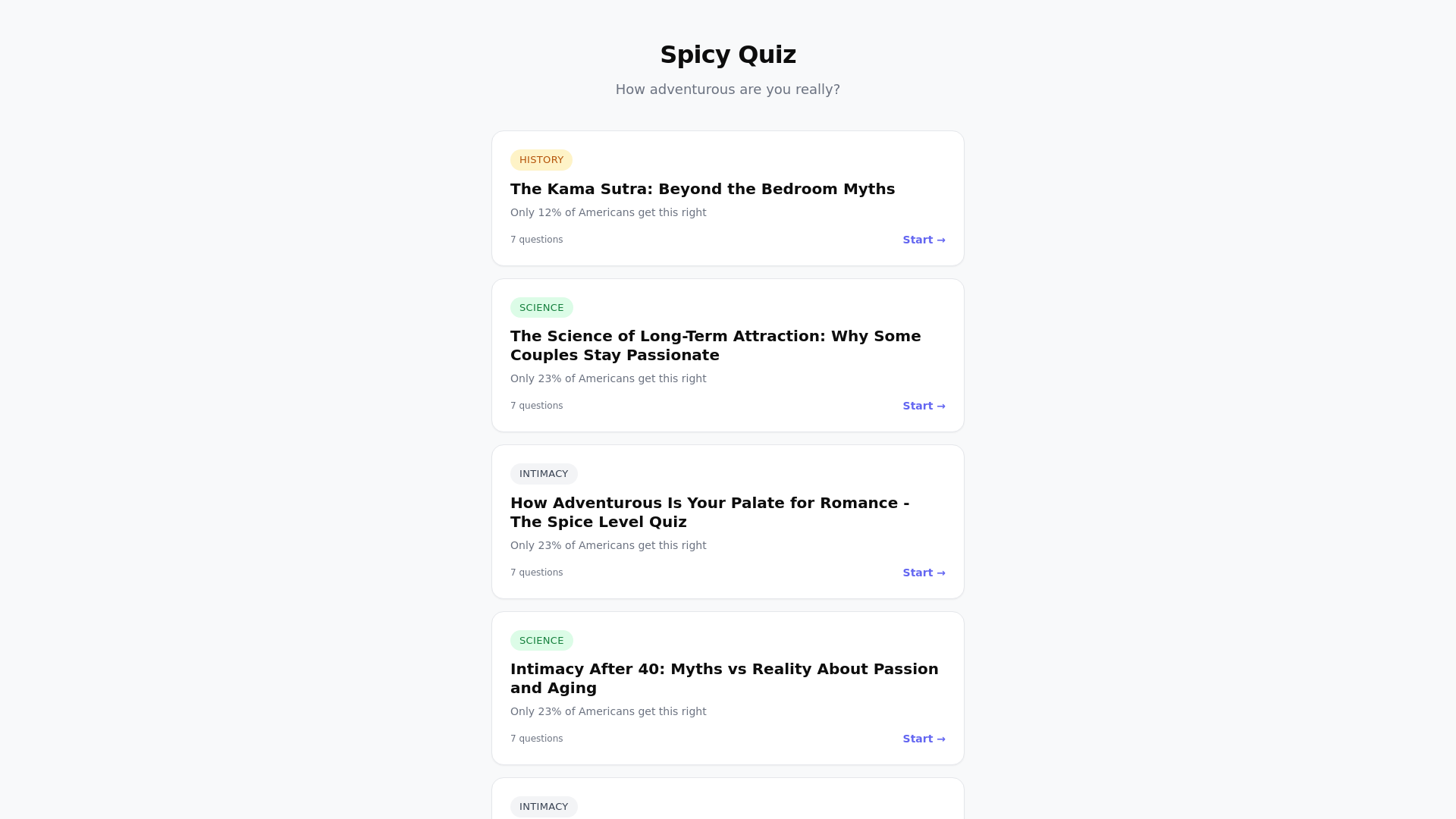 website screenshot of https://spicyquiz.us/