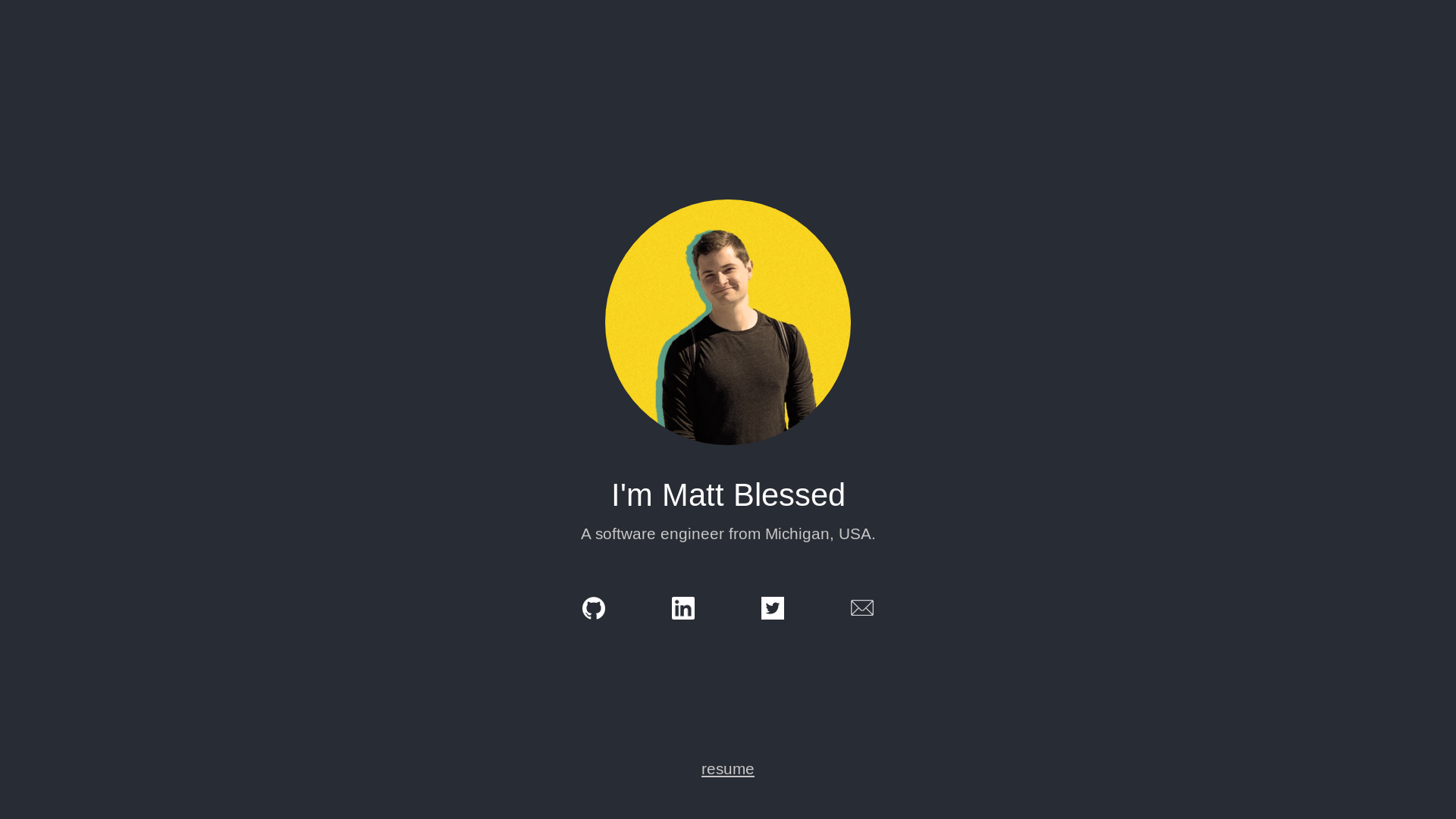website screenshot of https://blessedsystems.dev/