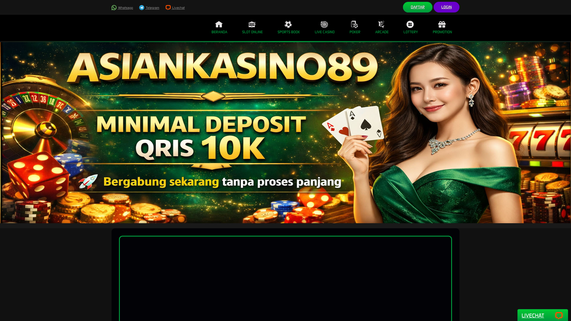 website screenshot of https://asiakasino89.net/