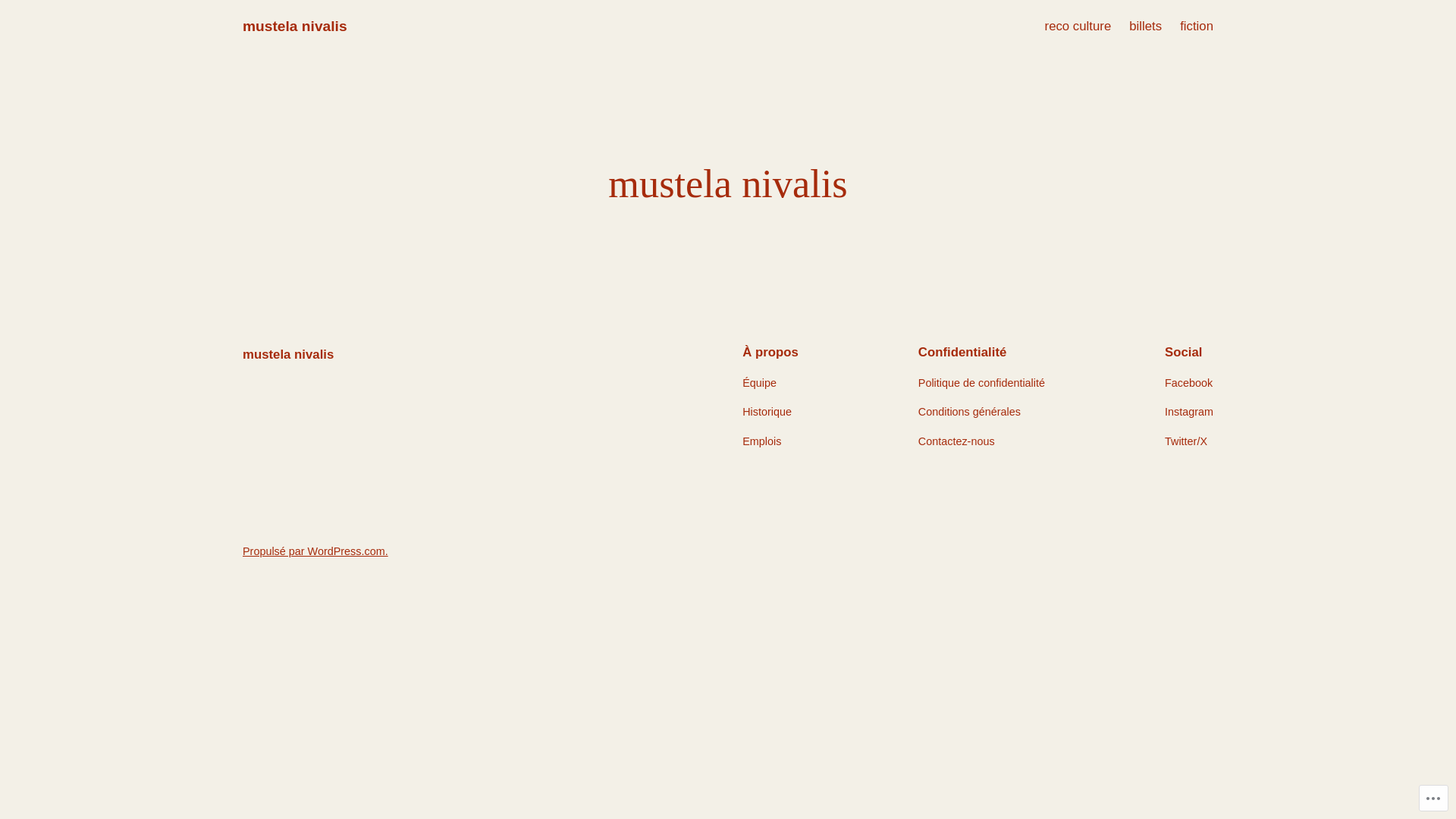 website screenshot of https://mustelanivalis.fr/