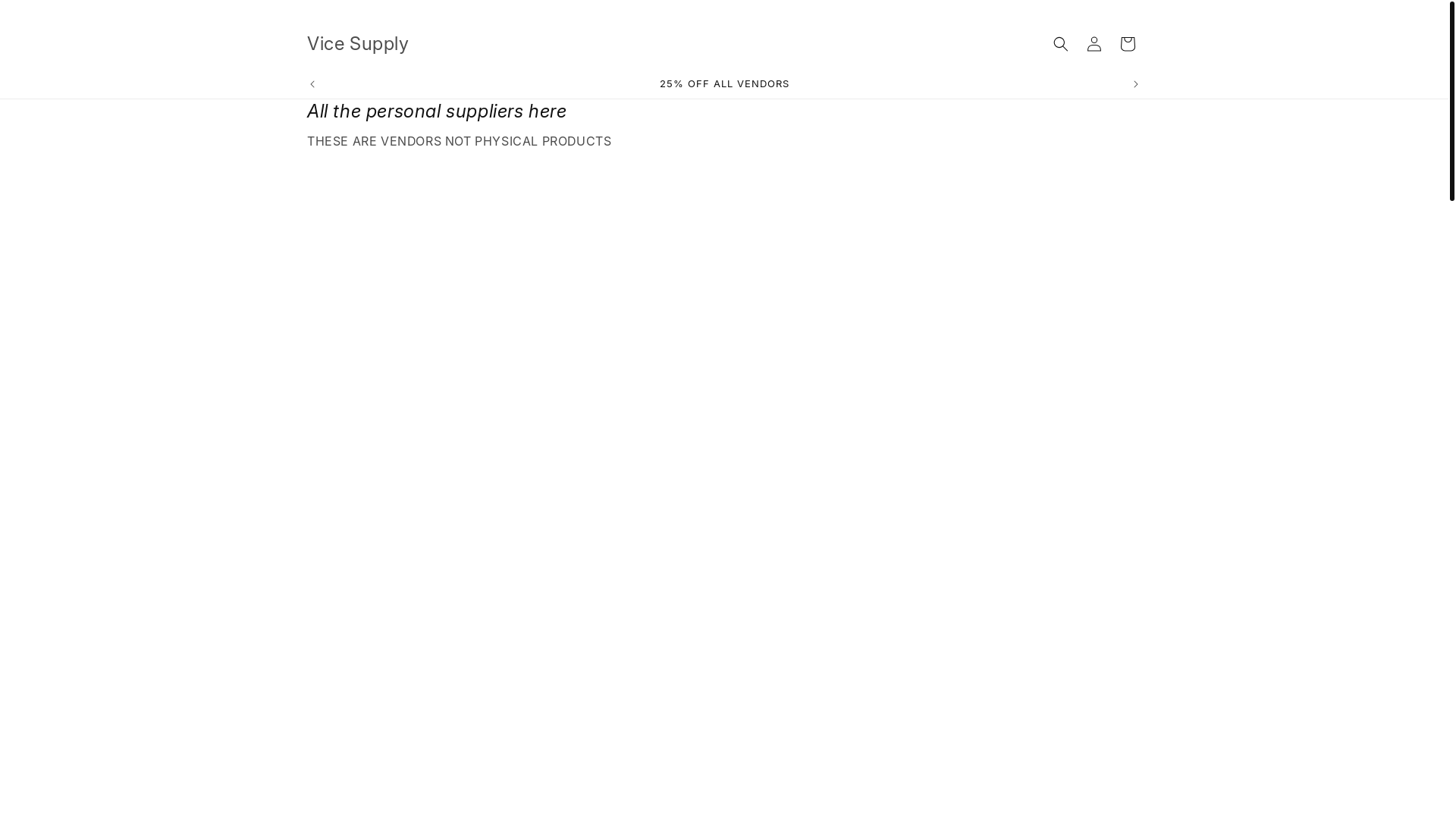 website screenshot of https://vicesupply.shop/