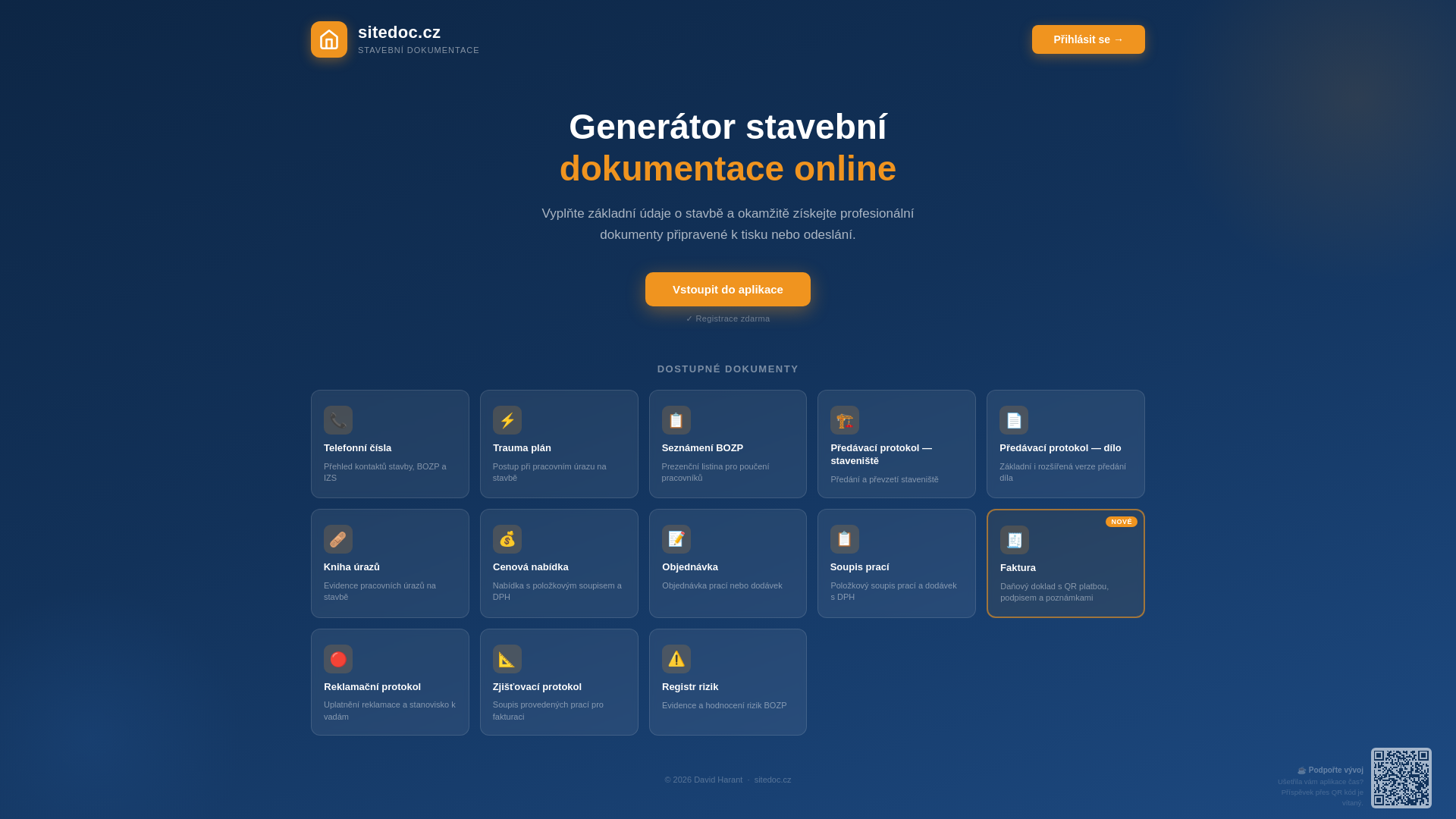 website screenshot of https://sitedoc.cz/