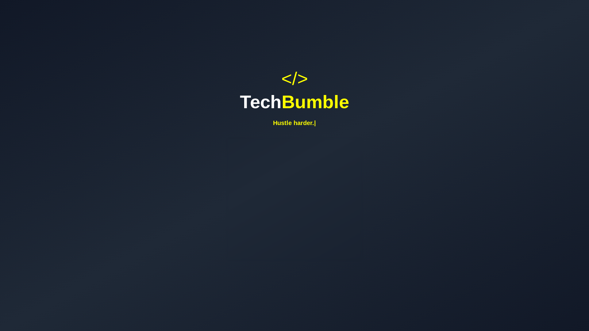 website screenshot of https://techbumble.me/