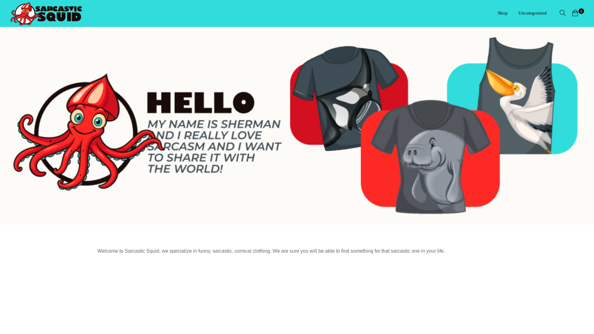 website screenshot of https://sarcasticsquid.com/
