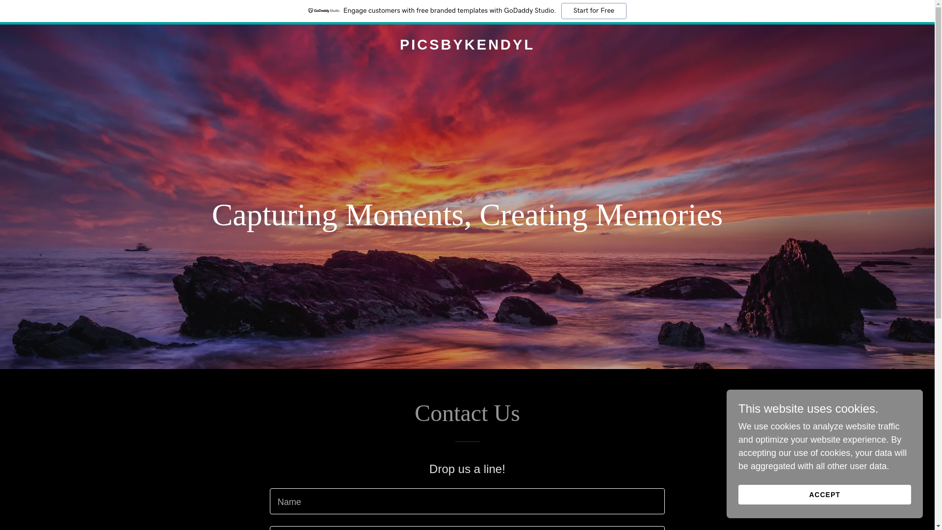 website screenshot of https://picsbykendyl.com/