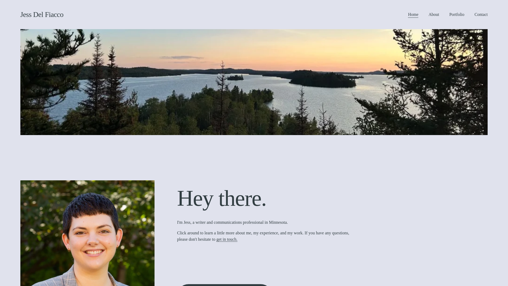 website screenshot of https://jessdelfiacco.com