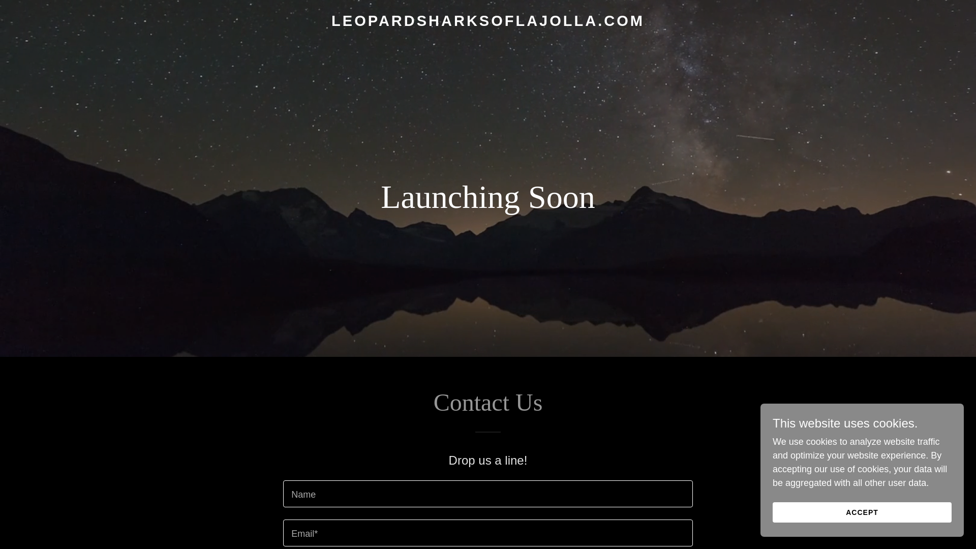 website screenshot of https://leopardsharksoflajolla.com/