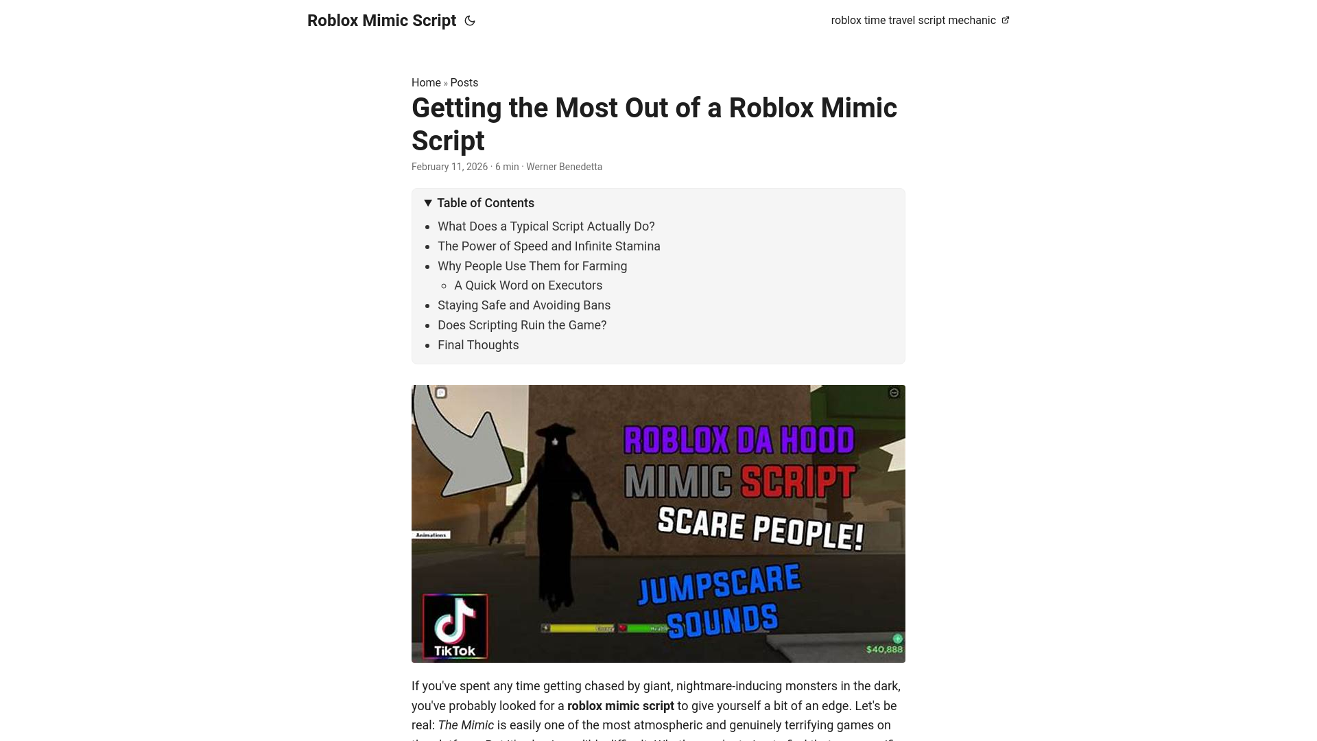 website screenshot of https://roblox-mimic-script.pages.dev/