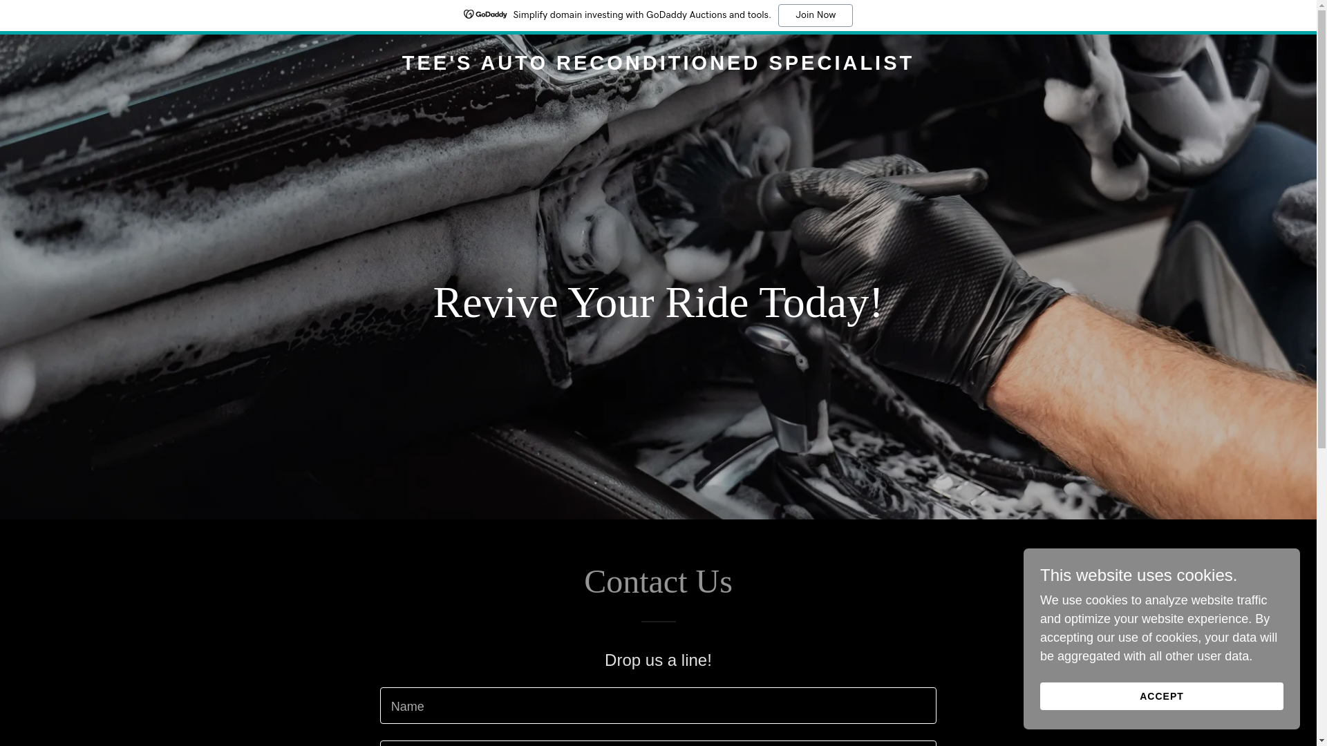 website screenshot of https://teesautoreconditionedspecialist.com/