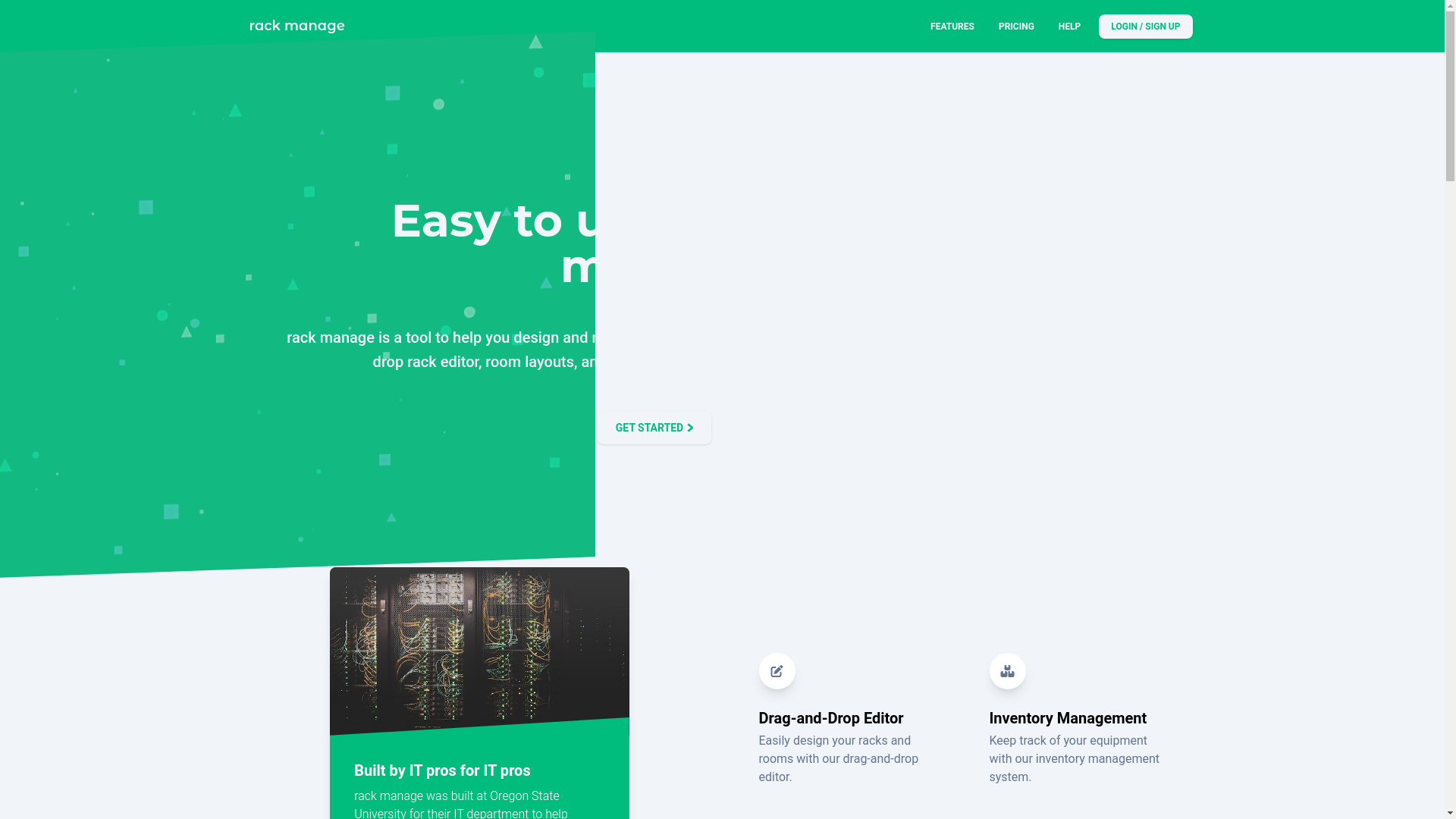 website screenshot of https://rackmanage.pages.dev/