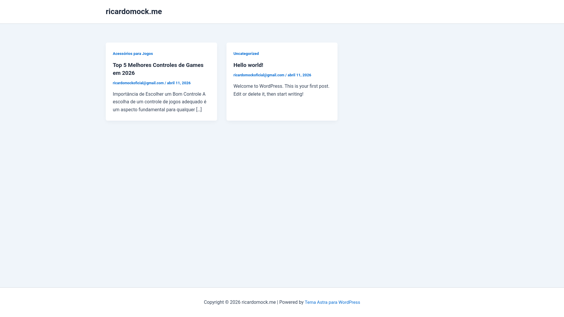 website screenshot of https://ricardomock.me/