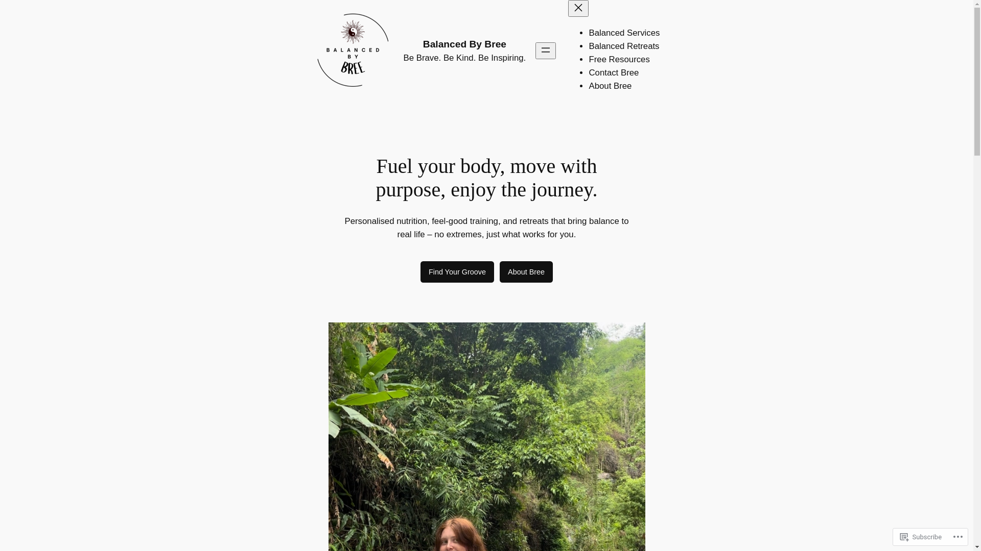 website screenshot of https://balancedbybree.com.au/