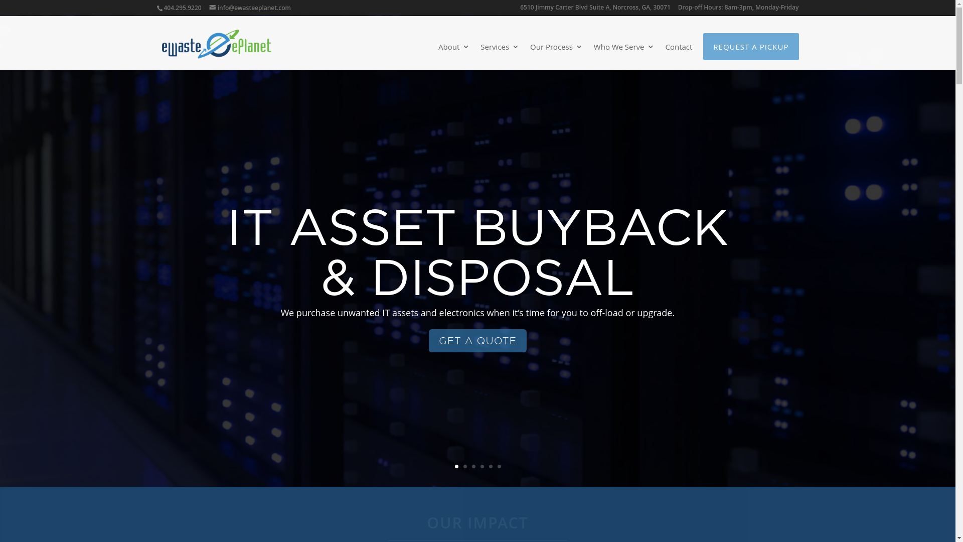 website screenshot of https://ewasteinnovativetech.com/
