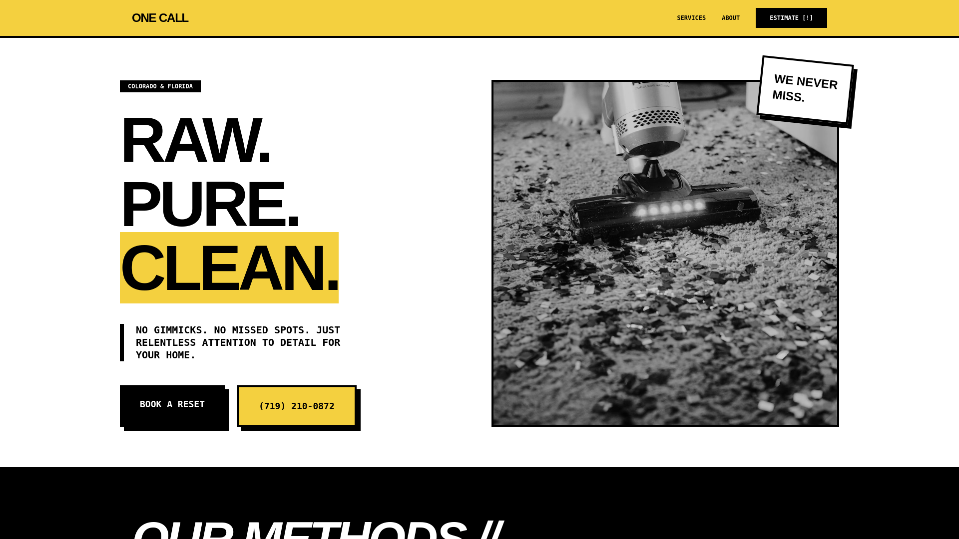 website screenshot of https://onecallcleanup1.pages.dev/