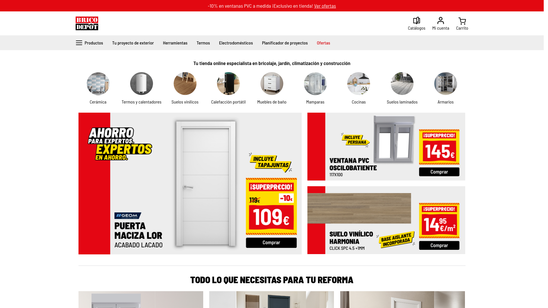 website screenshot of https://bricodepot.es/