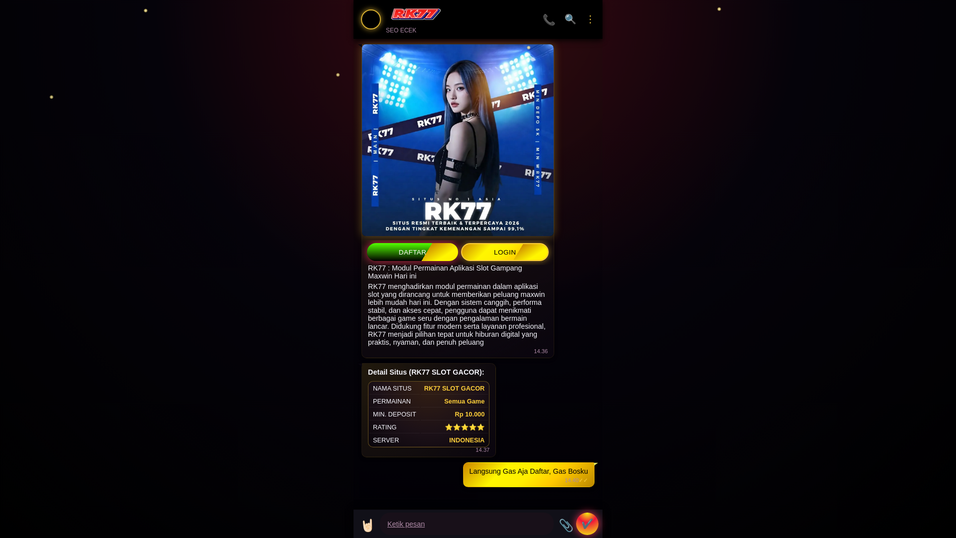 website screenshot of https://rk77-slot-online.pages.dev/