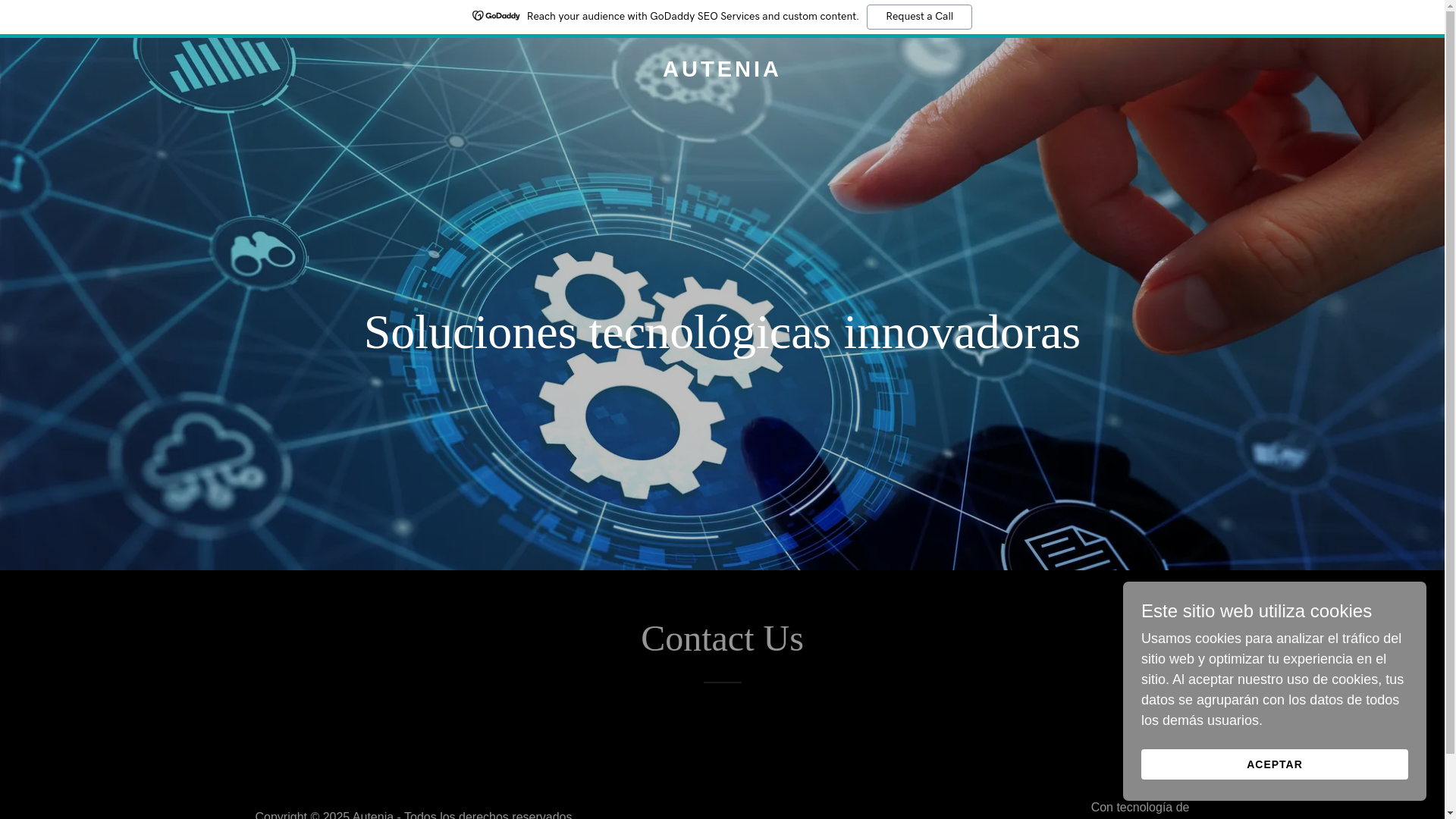 website screenshot of https://autenia.com/