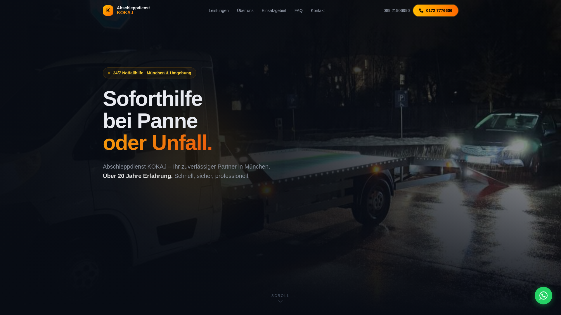 website screenshot of https://kokaj-abschleppdienst.pages.dev/