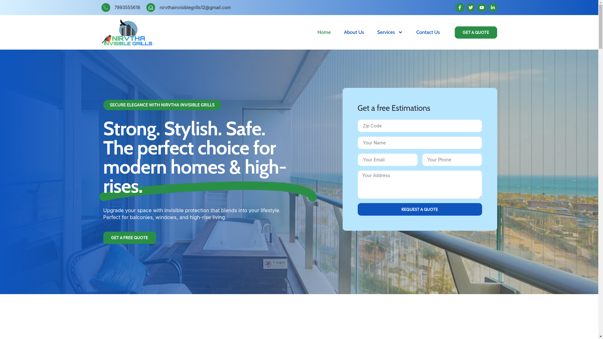 website screenshot of https://nirvthainvisiblegrills.com/
