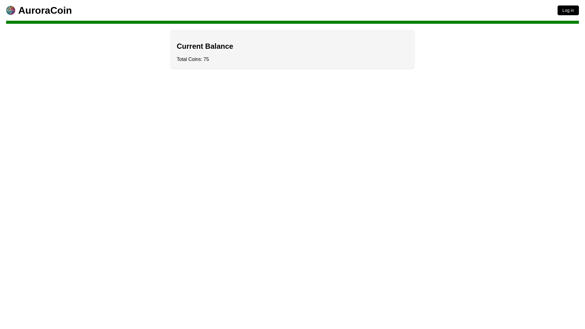website screenshot of https://auroracoin.us/