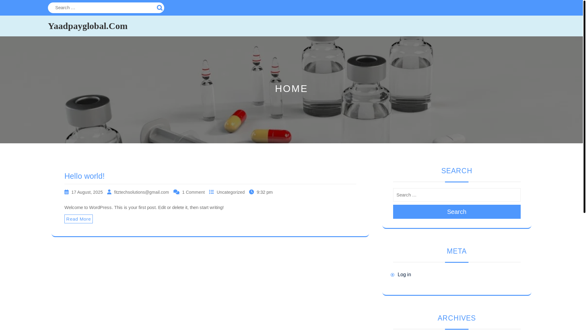 website screenshot of https://yaadpayglobal.com/