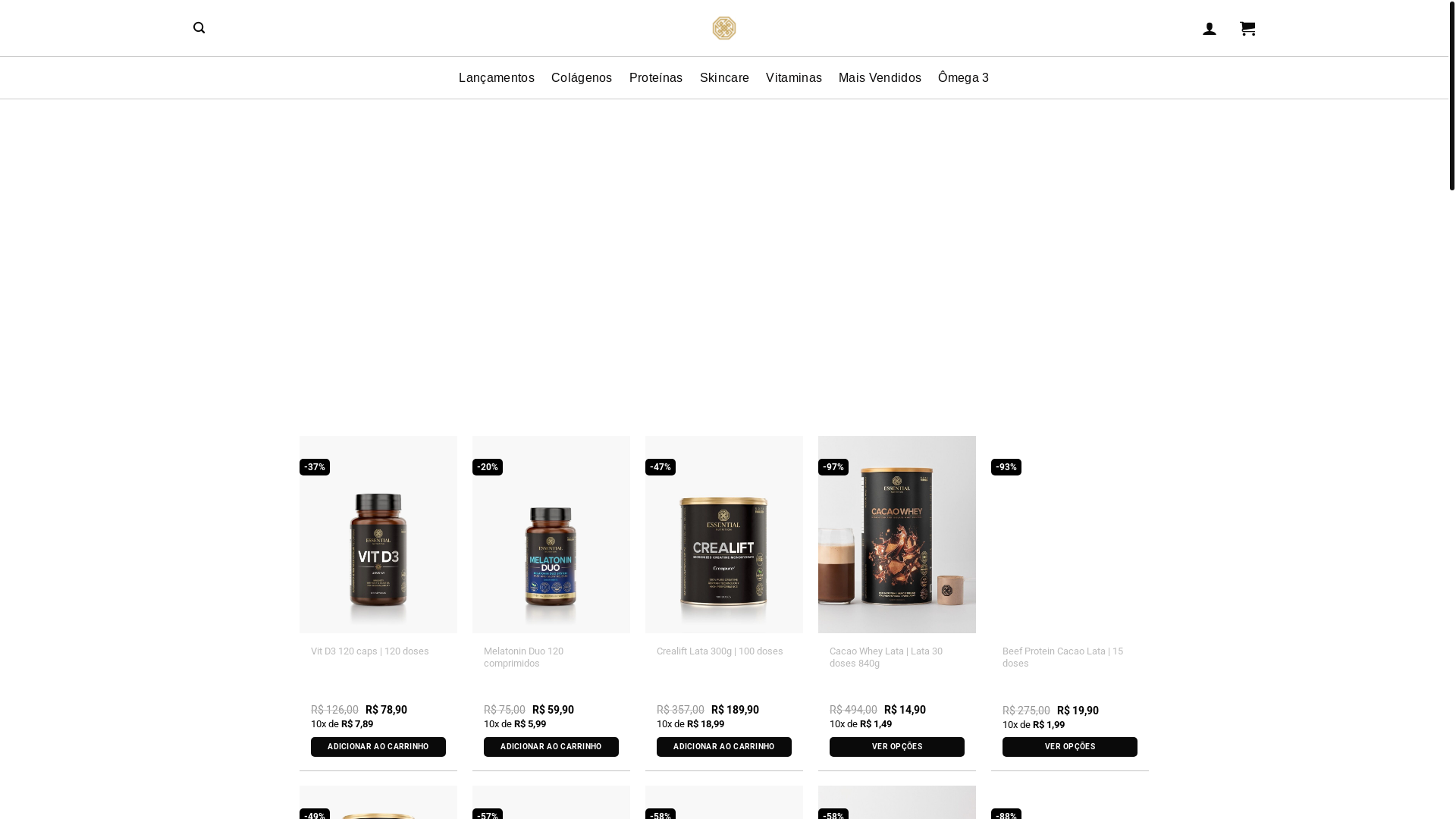 website screenshot of https://essentialnutrition.pro/