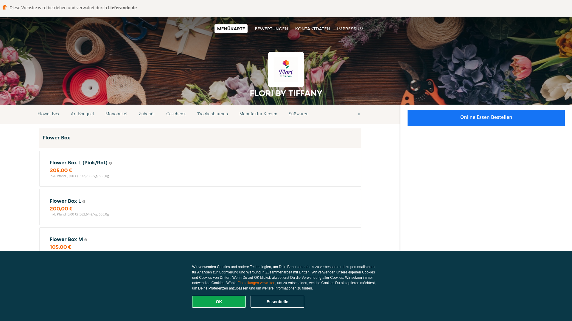 website screenshot of https://floribytiffany-berlin.de/