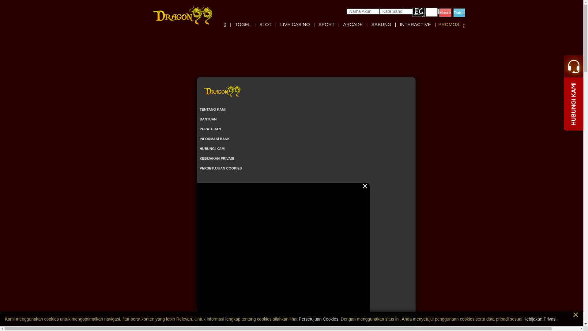 website screenshot of https://dragon99jplk2.com/