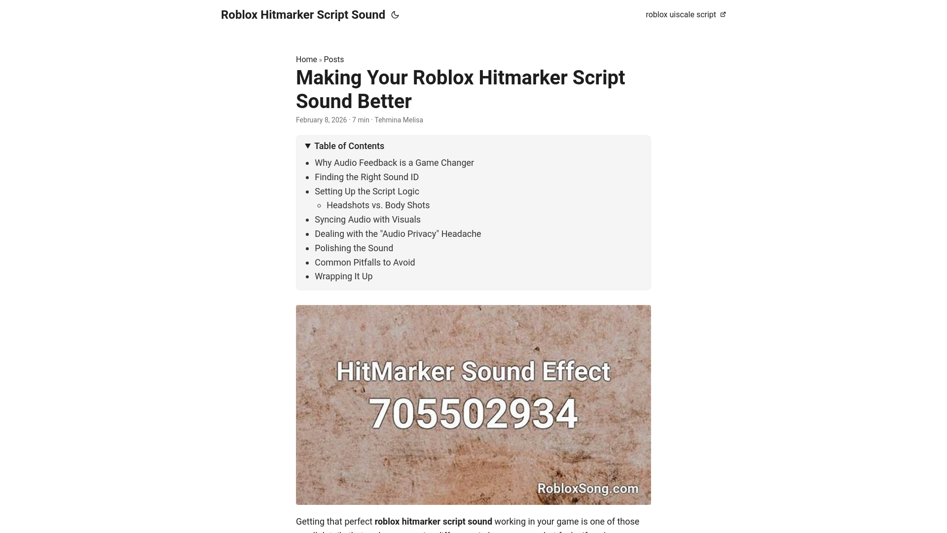 website screenshot of https://roblox-hitmarker-script-sound.pages.dev/