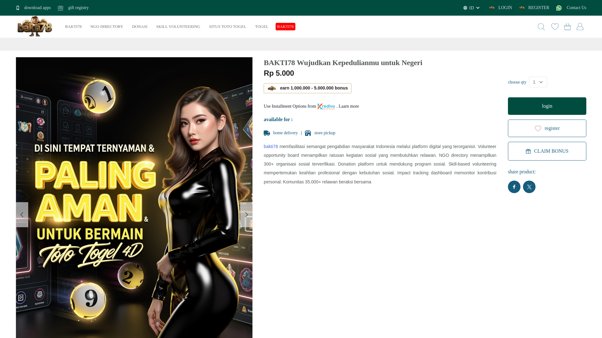 website screenshot of https://bakti78-dev-5qr.pages.dev/
