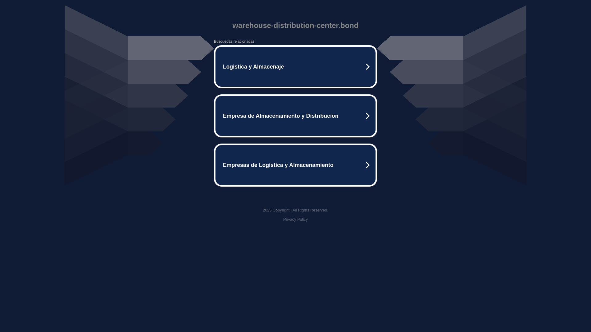 website screenshot of https://warehouse-distribution-center.bond/
