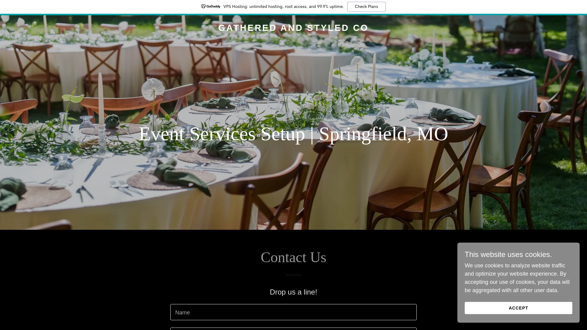 website screenshot of https://gatheredandstyledco.com/