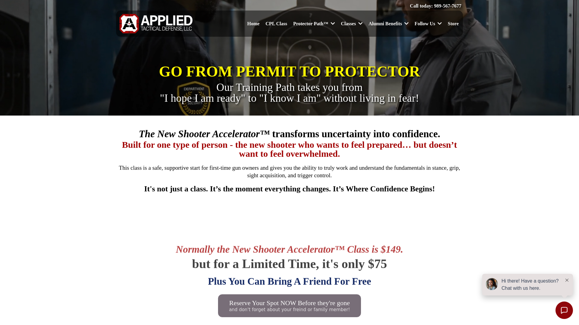 website screenshot of https://newshooteraccelerator.com/