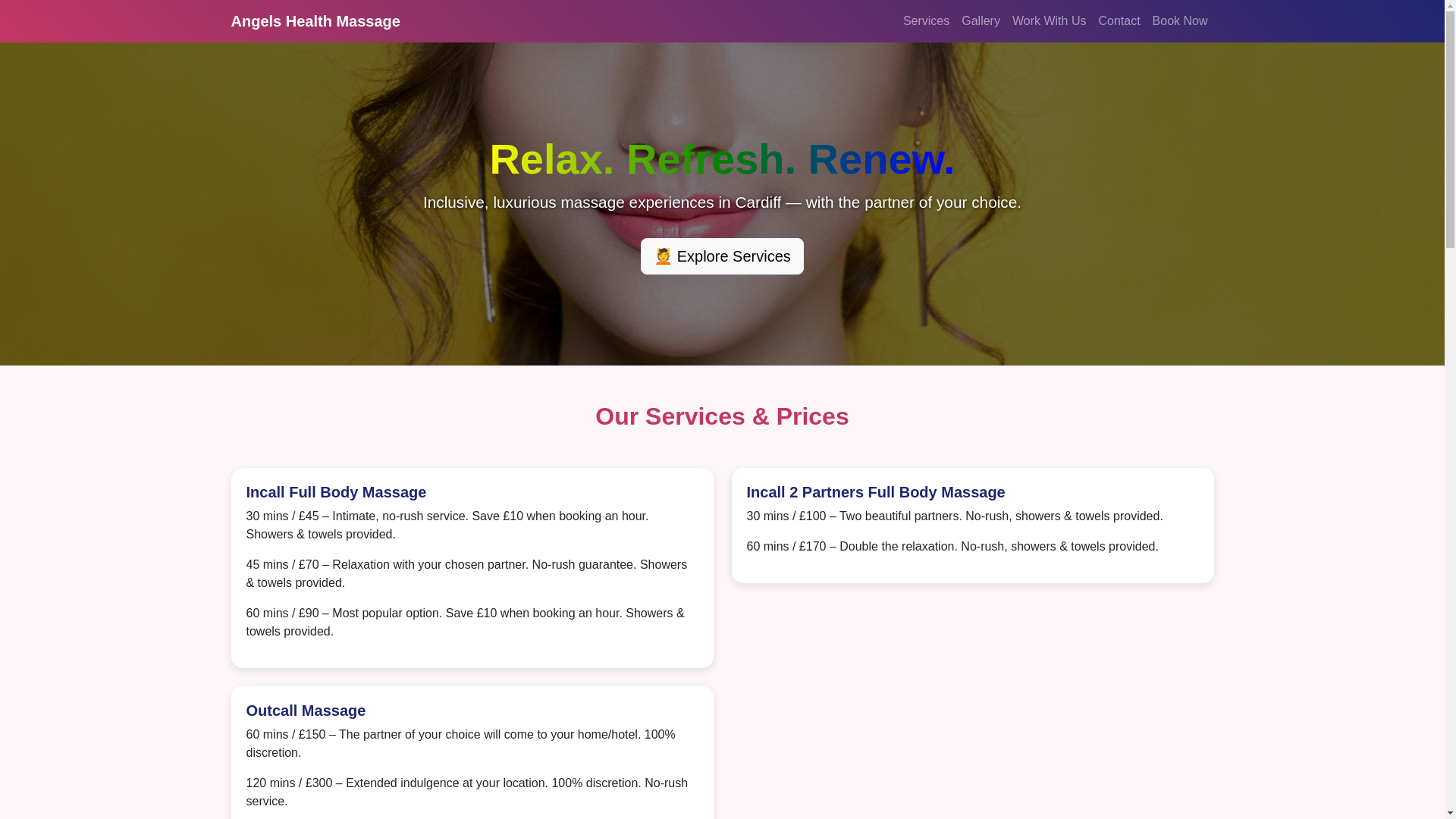 website screenshot of https://alphamassagesuite.org/